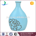 2015 heißer Verkauf YSv0179-01 matt blauer Vase mit Blumen